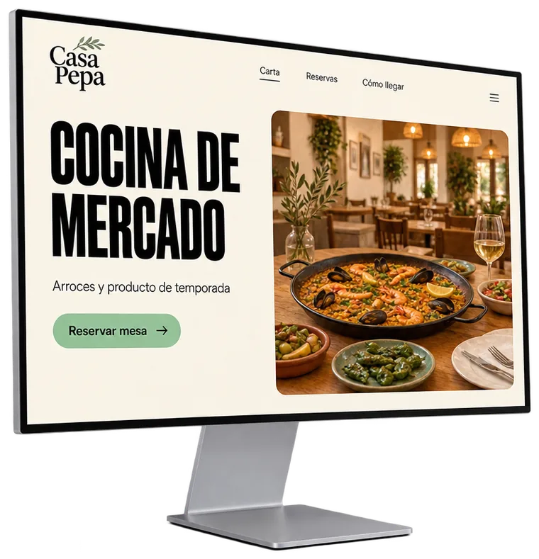 La misma web, renovada, en una pantalla nueva