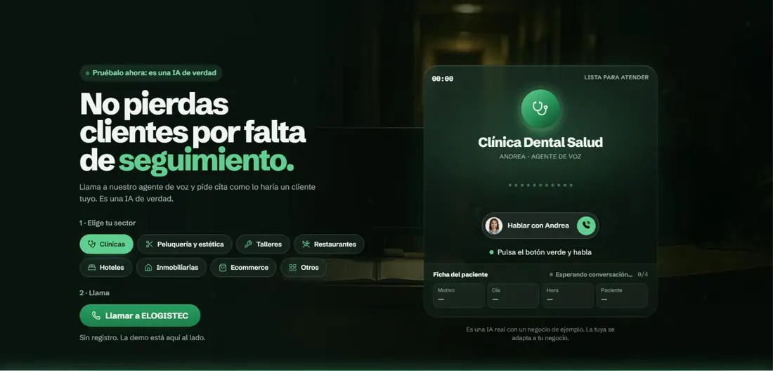 ELOGISTEC: Agente de voz de prueba