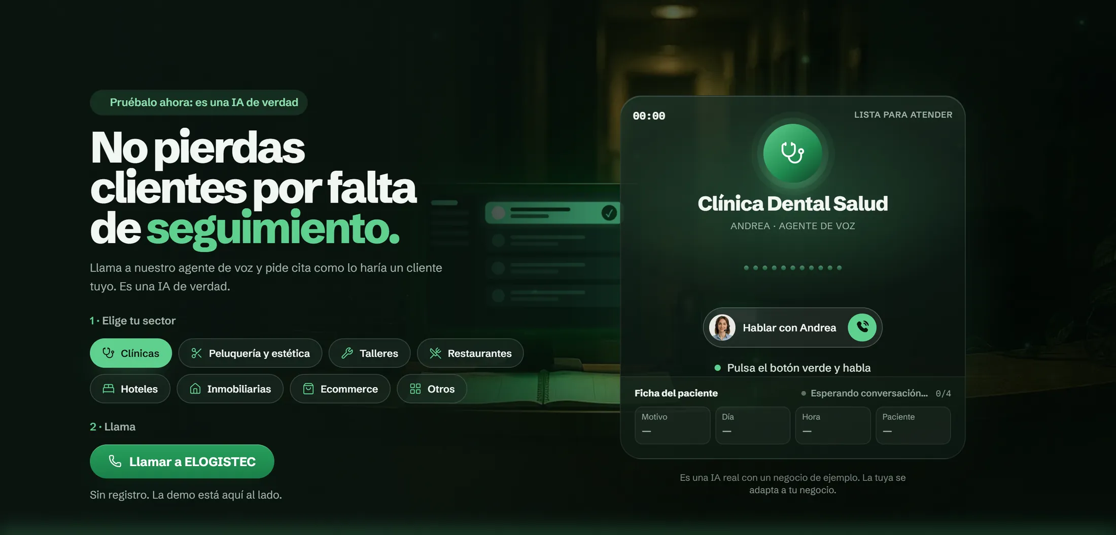 ELOGISTEC: Agente de voz de prueba