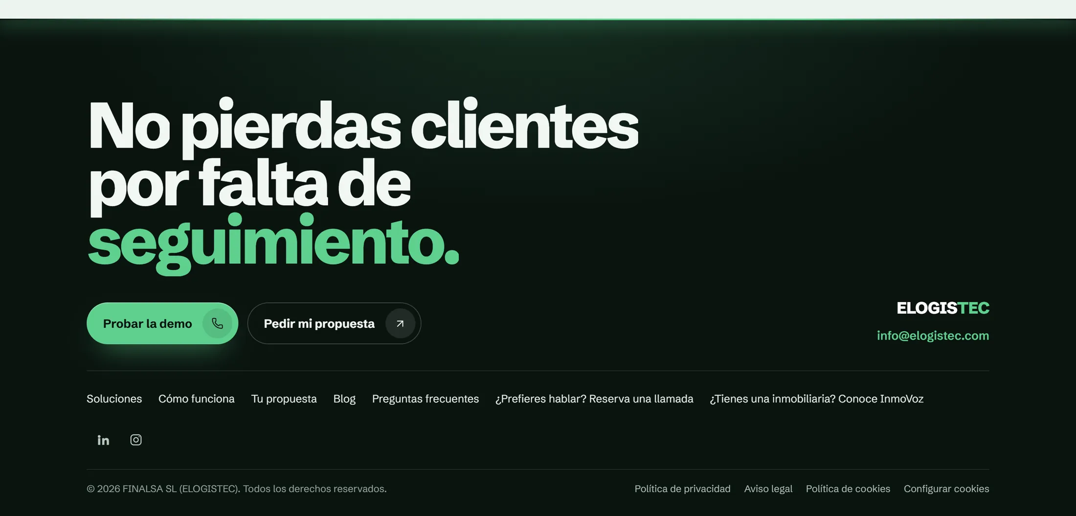 ELOGISTEC: Cierre y contacto